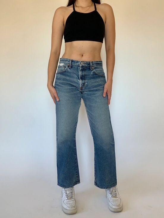 Denim - '81 LEVIS 517 Orange Tab Jeans Bootcut Ankle 80s Vintage Crop 12 32x27
